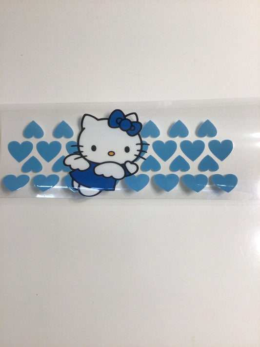 Kitty with Blue Hearts