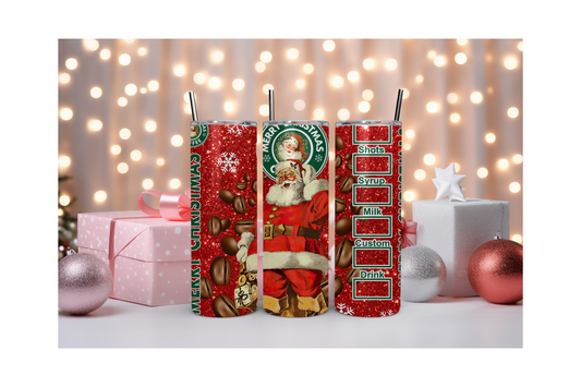 Santa Starbucks Christmas Tumbler