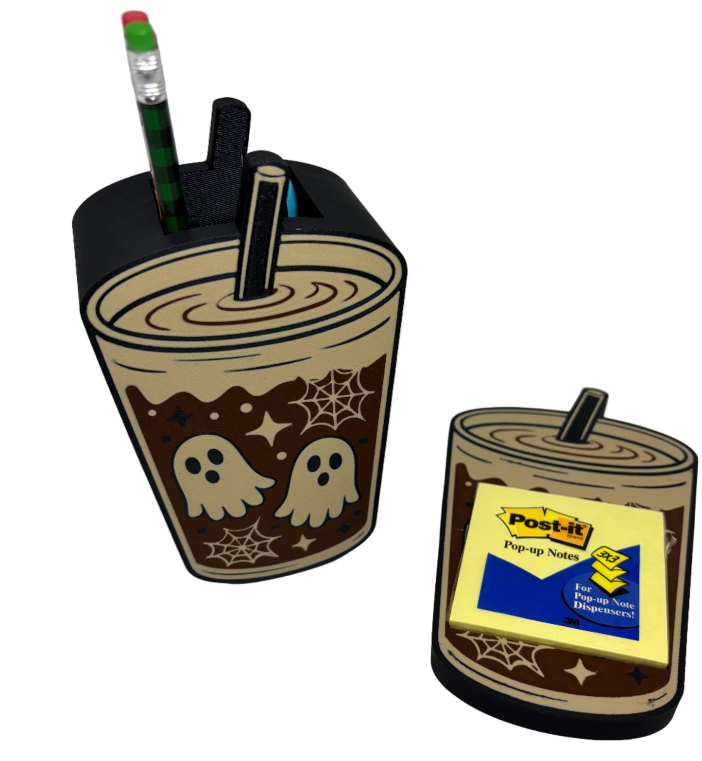 Coffee pen and note holder