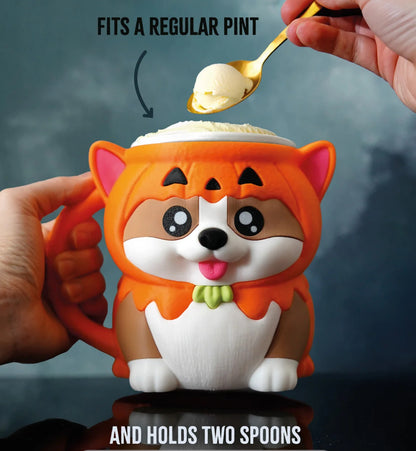 Kevin the Corgi Ice Cream Pint Holder