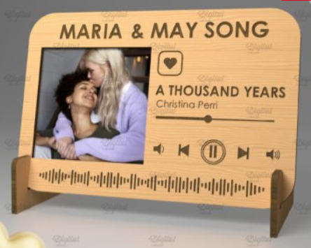 Personalized Song Plaque Photo Frame