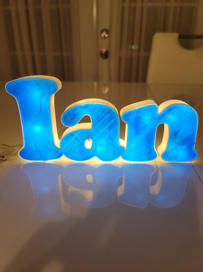 3D Printed Name Light Box