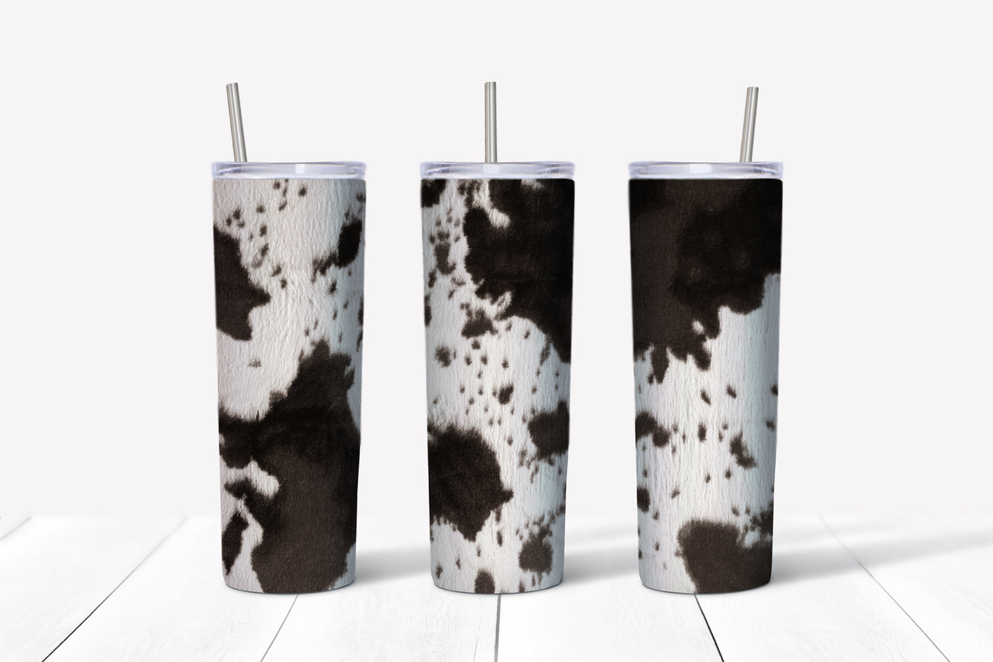 Black Cowhide Tumblers