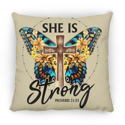 She Is Stronge Large Square Pillow