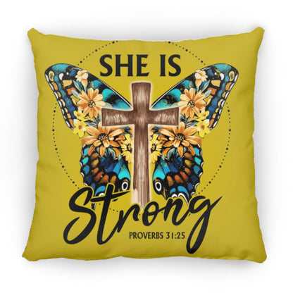 She Is Stronge Large Square Pillow