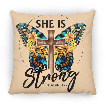 She Is Stronge Large Square Pillow