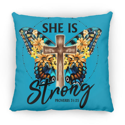 She Is Stronge Large Square Pillow