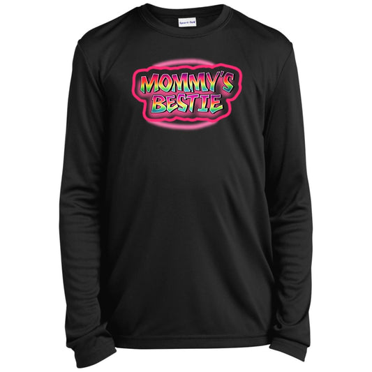 Mommy's Bestie Youth Long Sleeve Performance Tee
