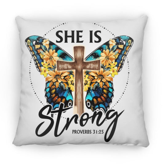 She Is Stronge Large Square Pillow