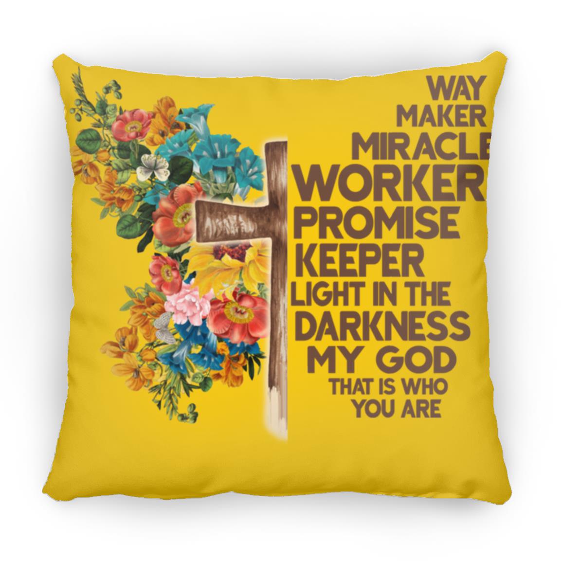 Way Maker Miracle Medium Square Pillow