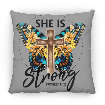 She Is Stronge Large Square Pillow