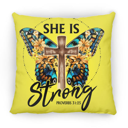 She Is Stronge Large Square Pillow