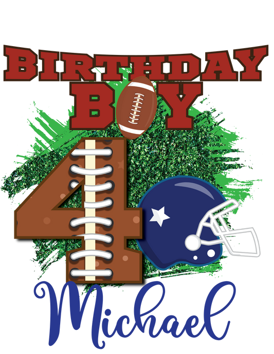 Football birthday shirts