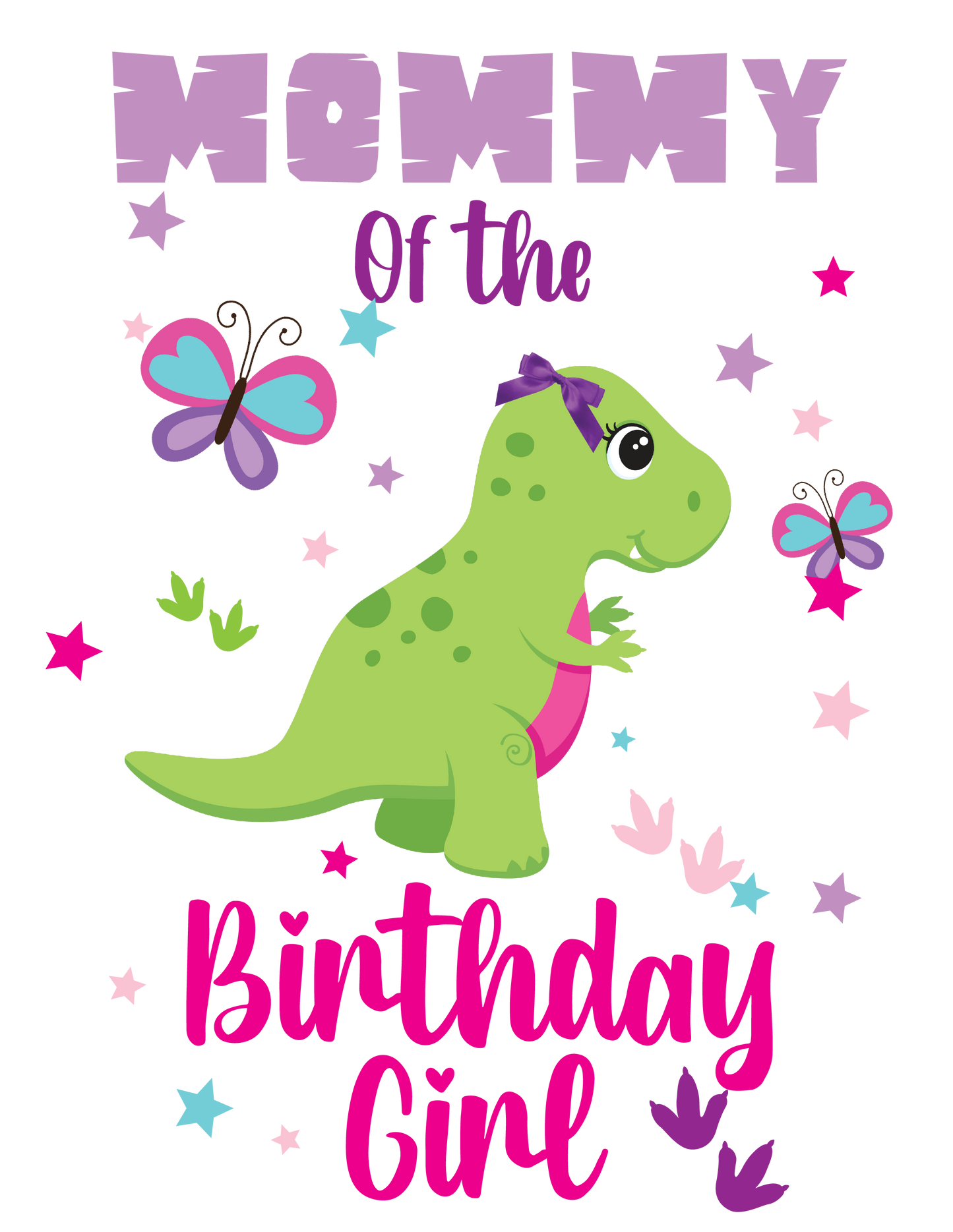 Girl Dino birthday shirts