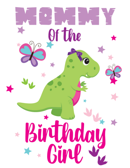 Girl Dino birthday shirts