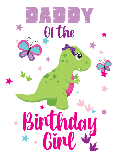 Girl Dino birthday shirts