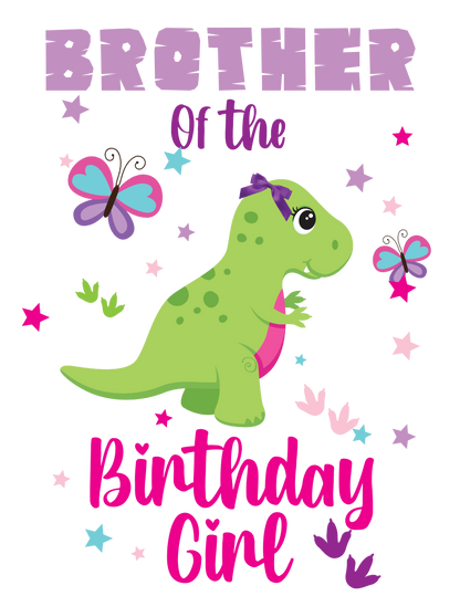 Girl Dino birthday shirts