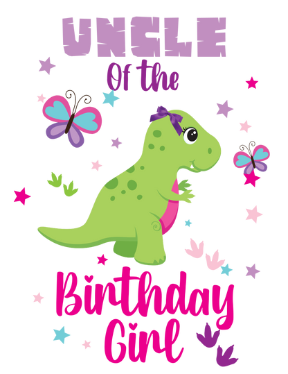 Girl Dino birthday shirts