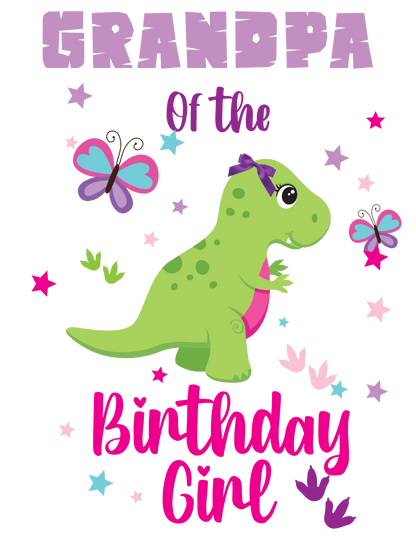 Girl Dino birthday shirts