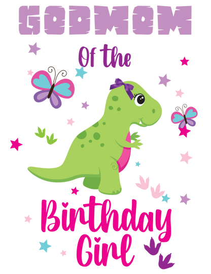 Girl Dino birthday shirts