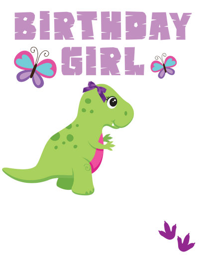 Girl Dino birthday shirts