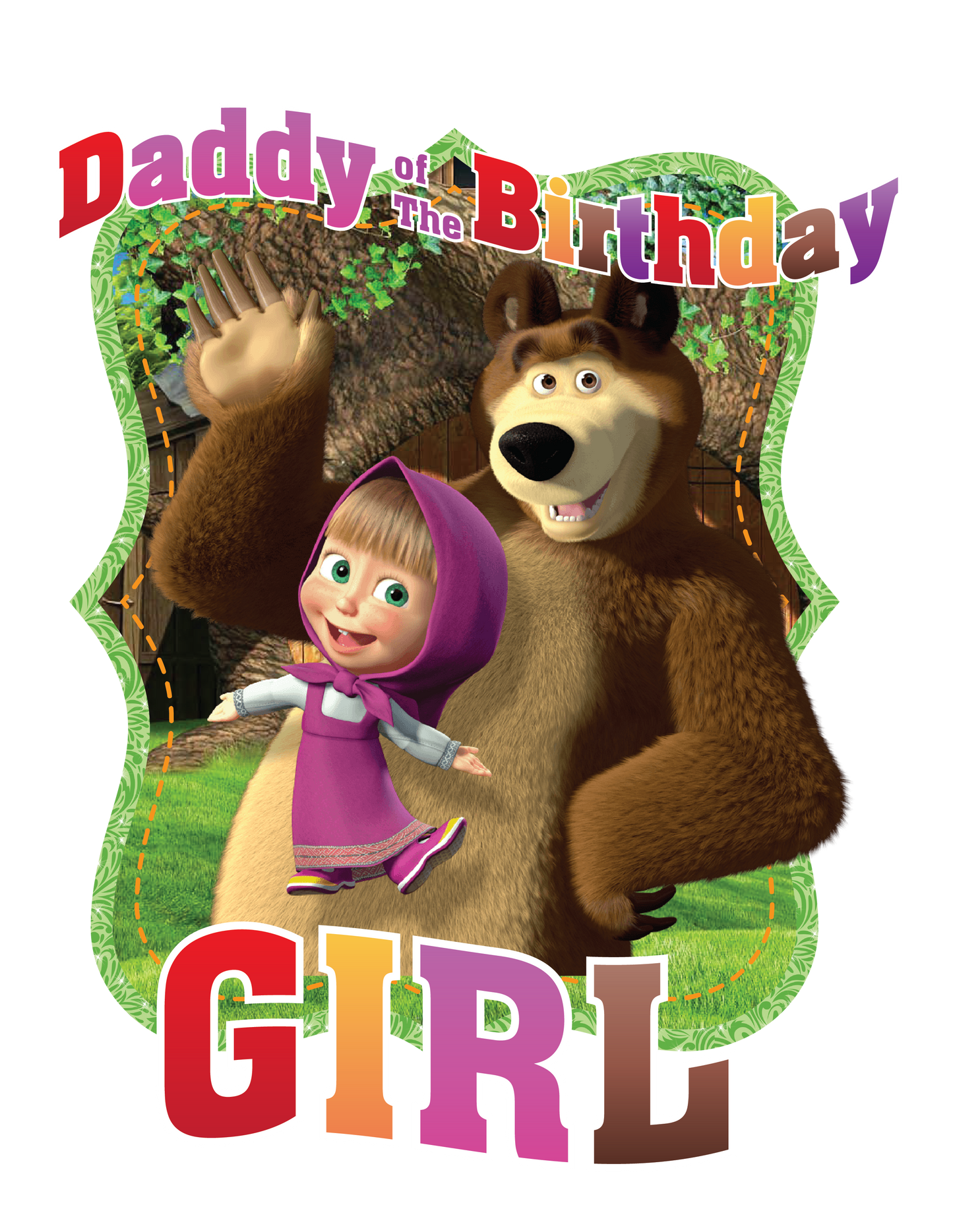 Marsha and the bear birthday shirts