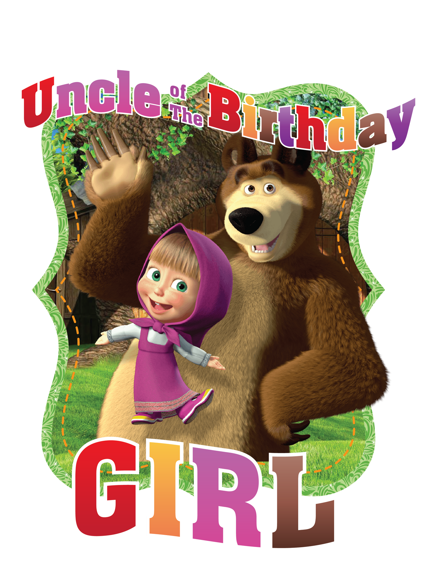 Marsha and the bear birthday shirts