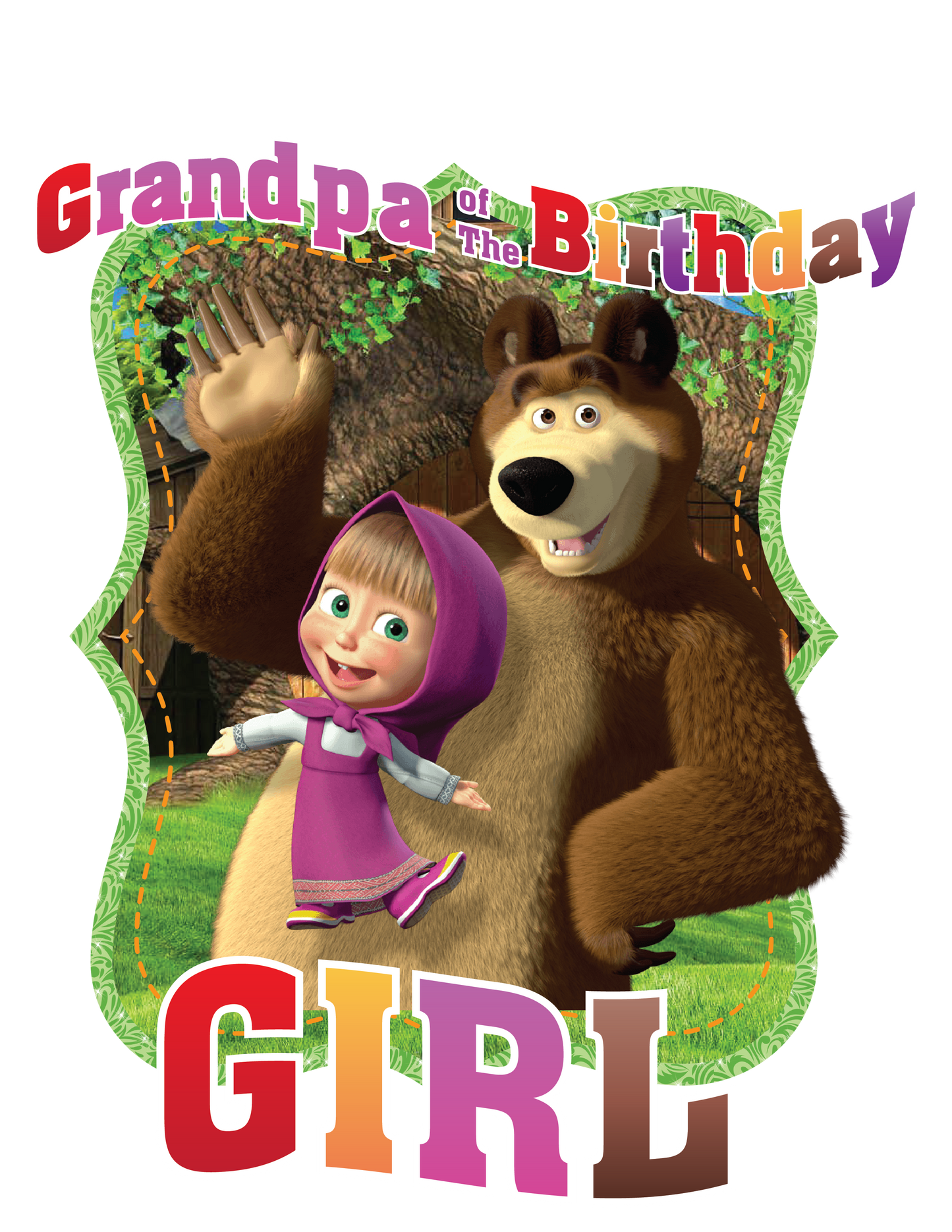 Marsha and the bear birthday shirts