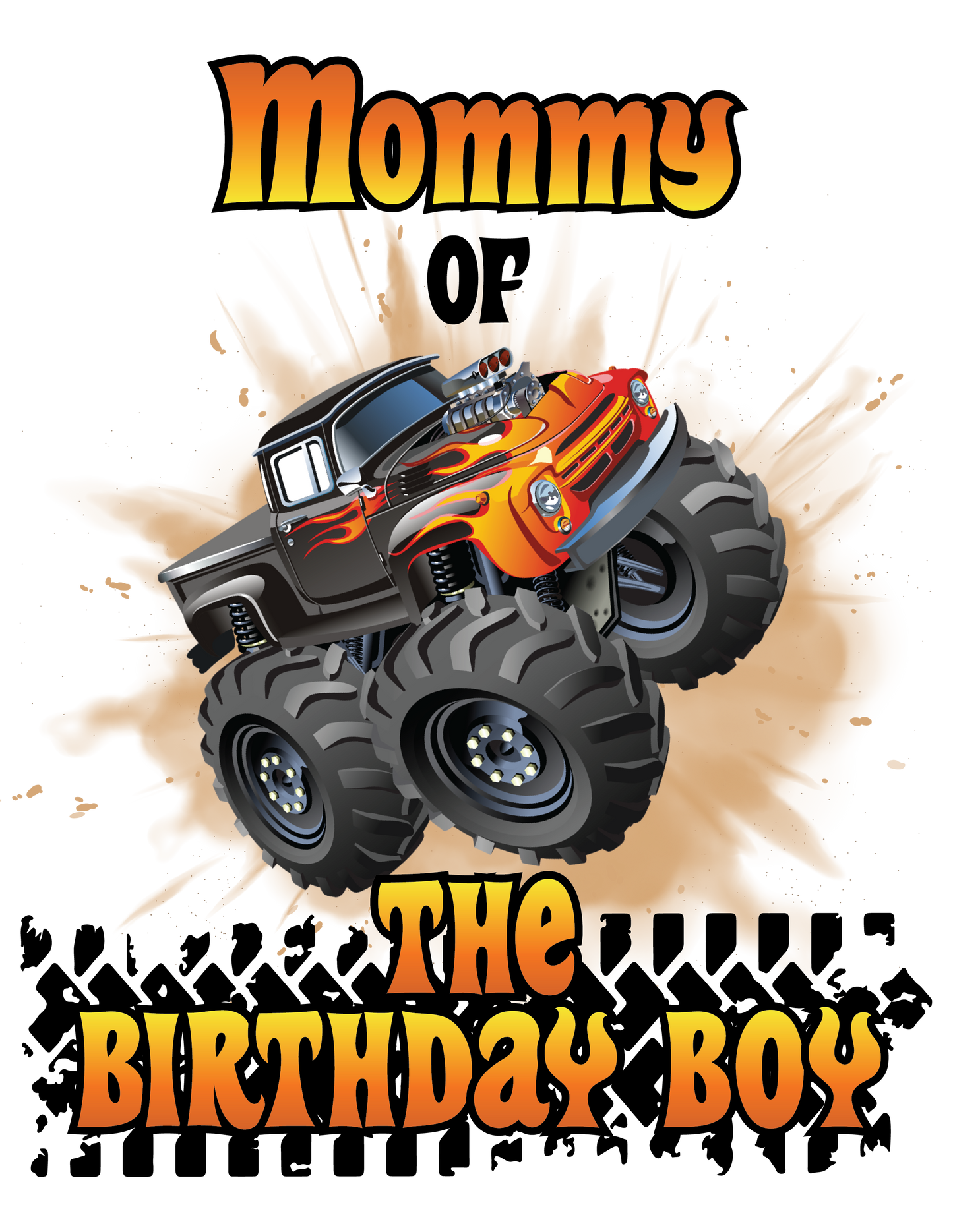 Monster truck birthday shirts