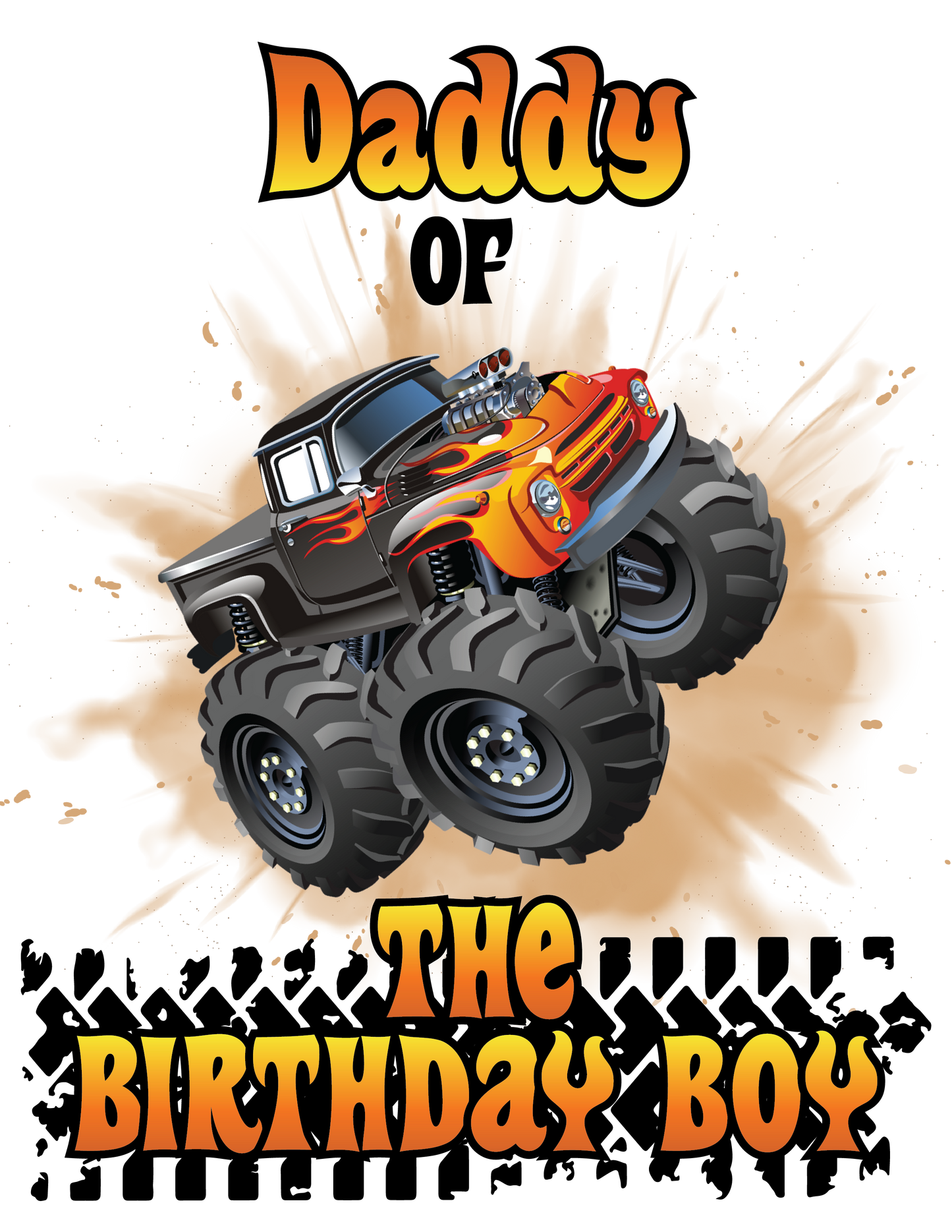 Monster truck birthday shirts