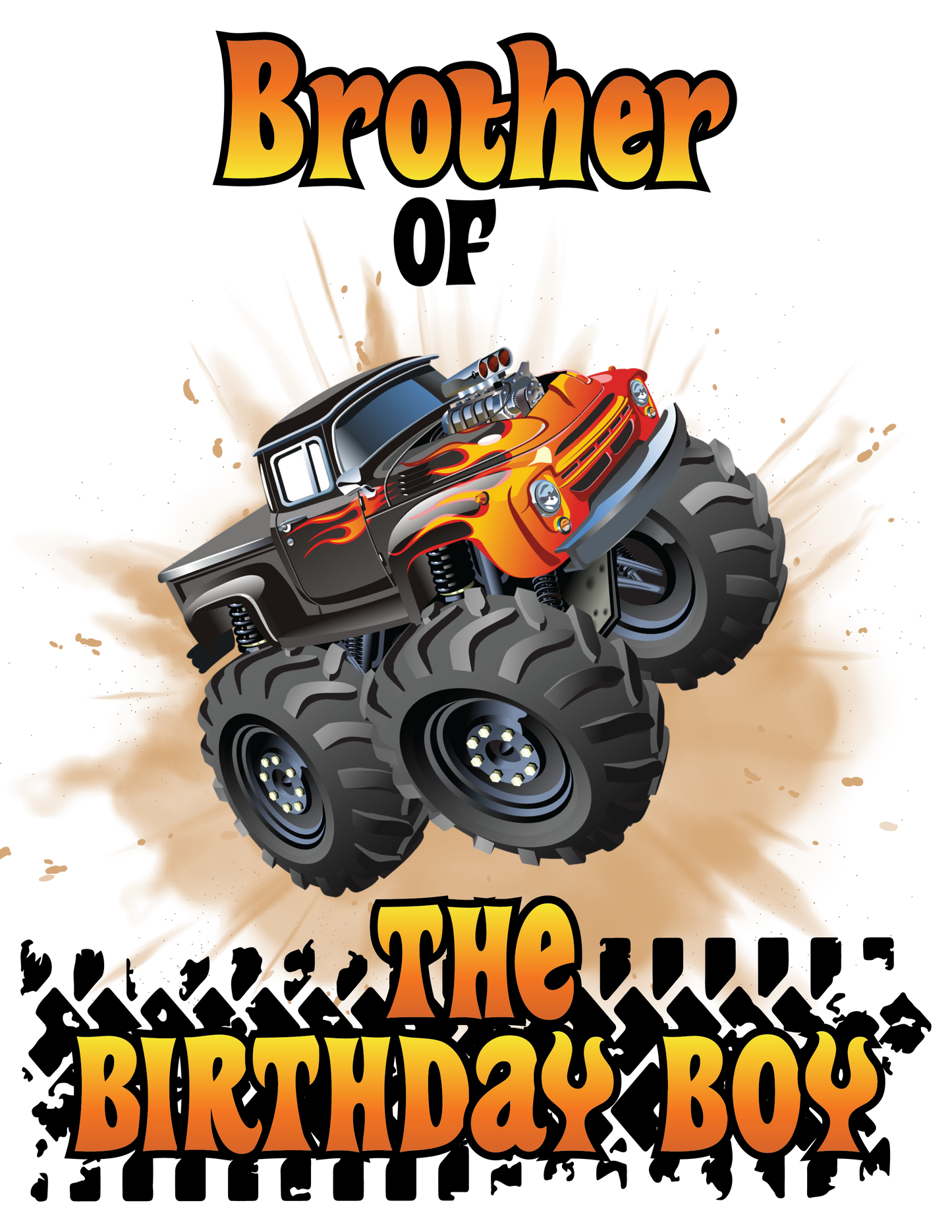 Monster truck birthday shirts