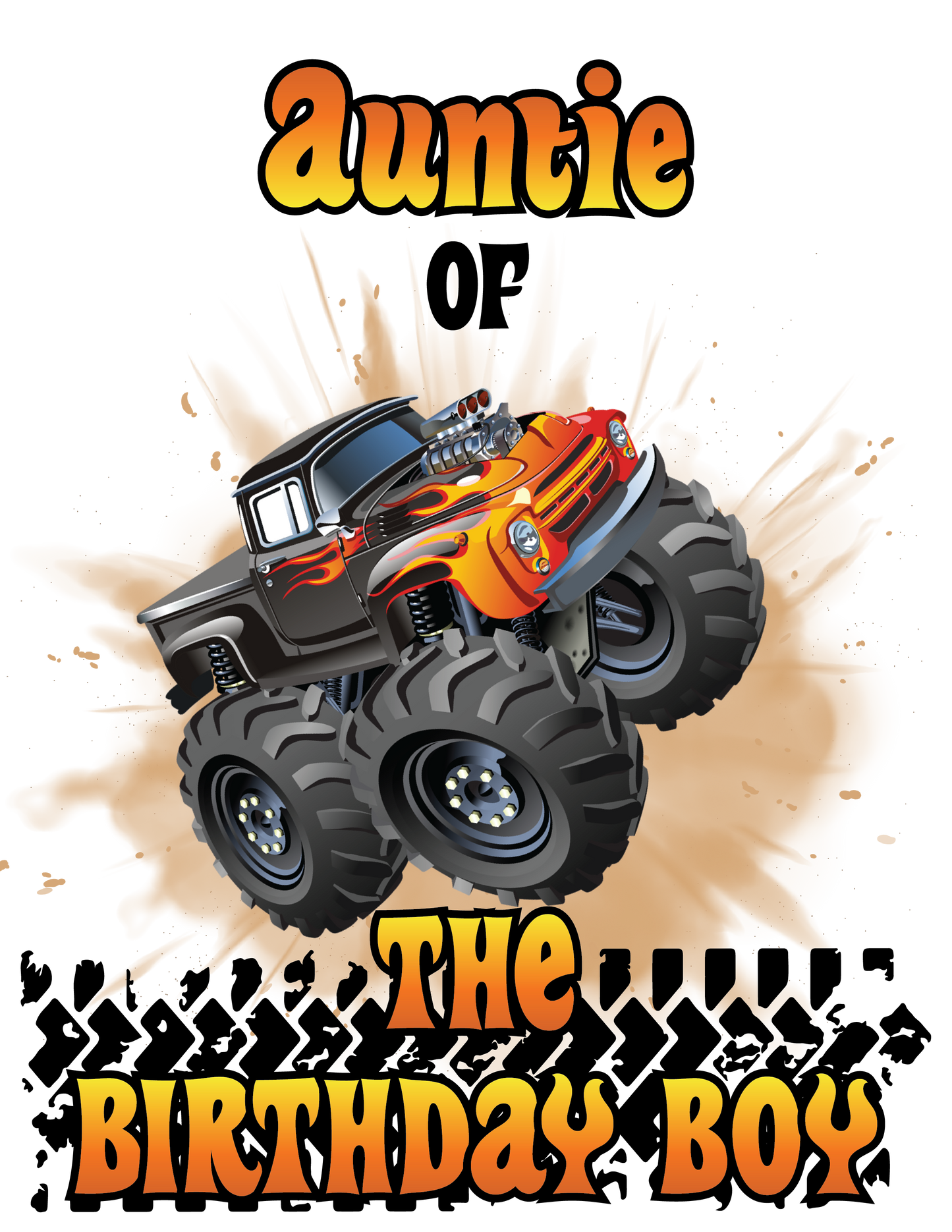 Monster truck birthday shirts