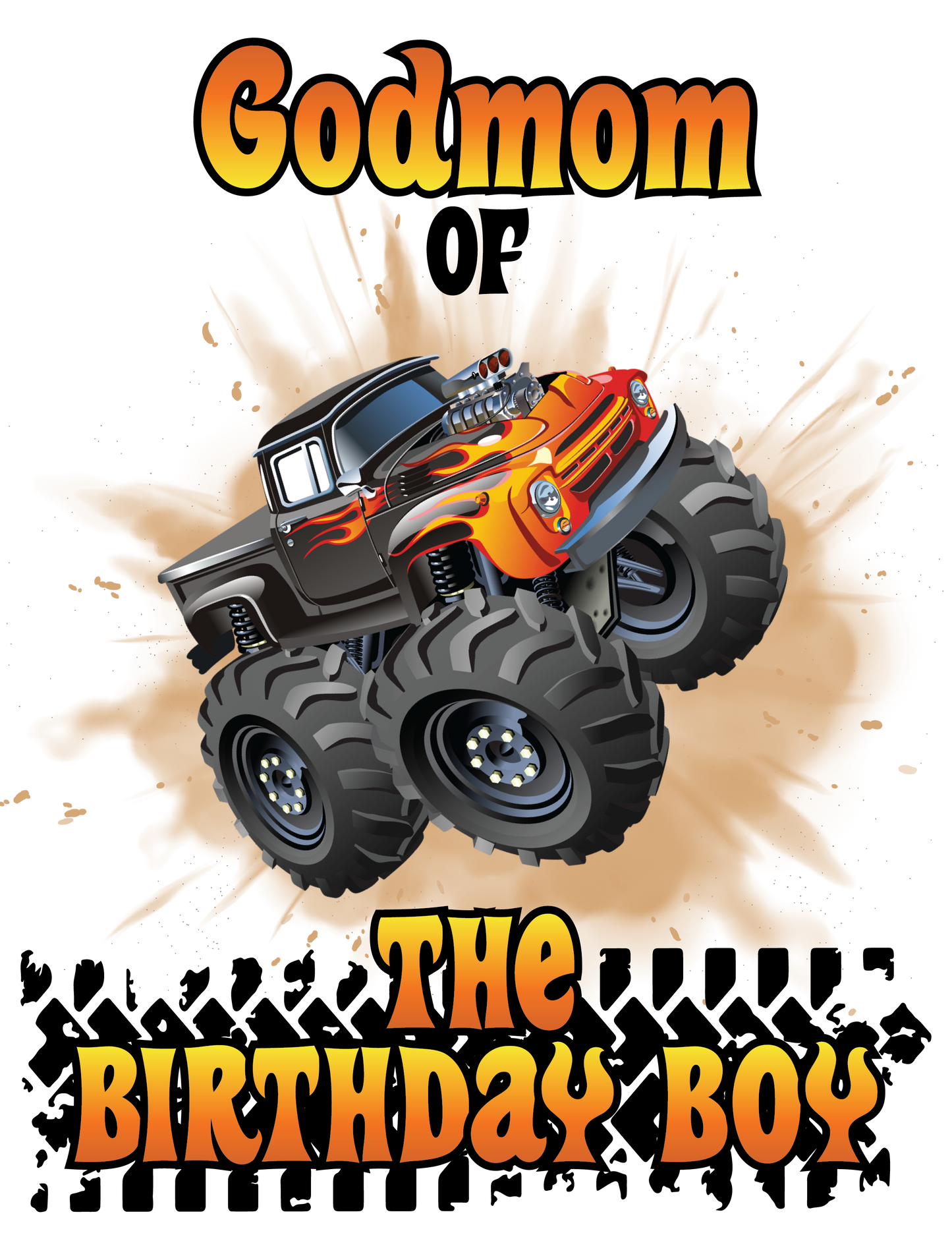 Monster truck birthday shirts