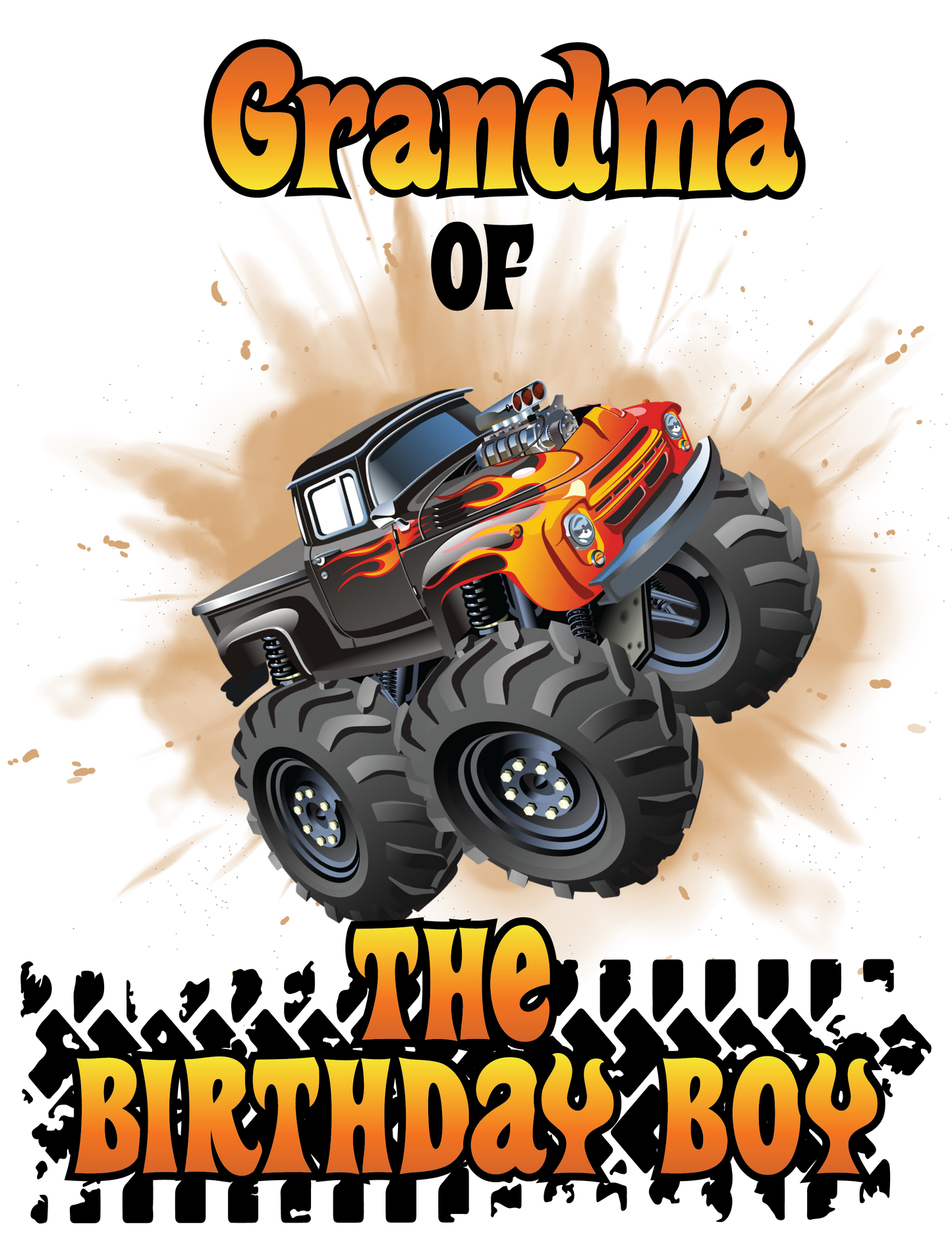 Monster truck birthday shirts