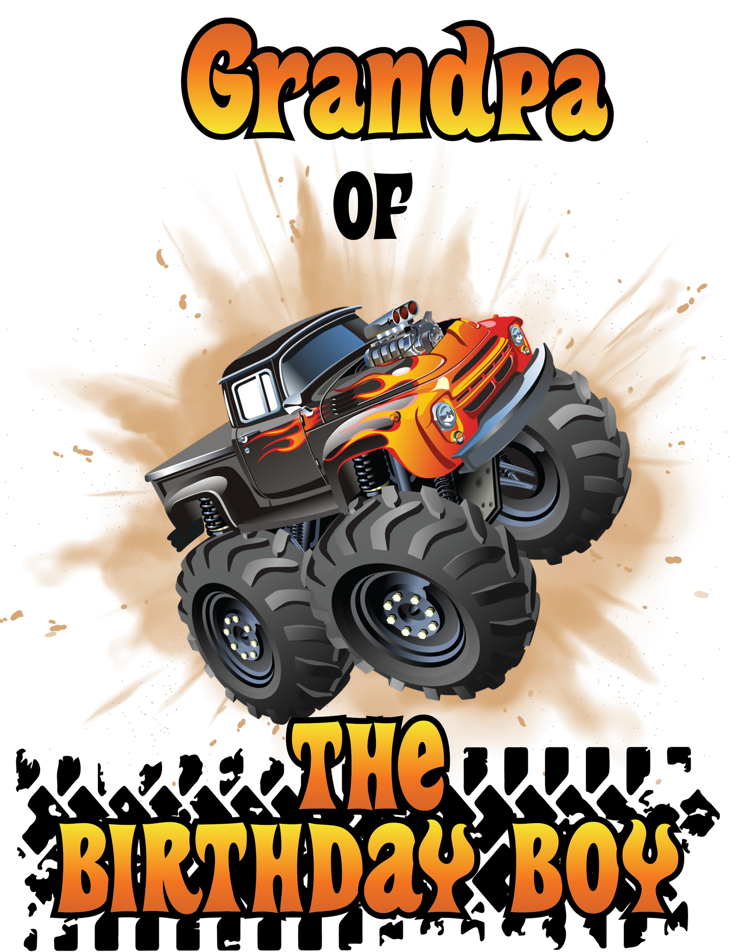 Monster truck birthday shirts