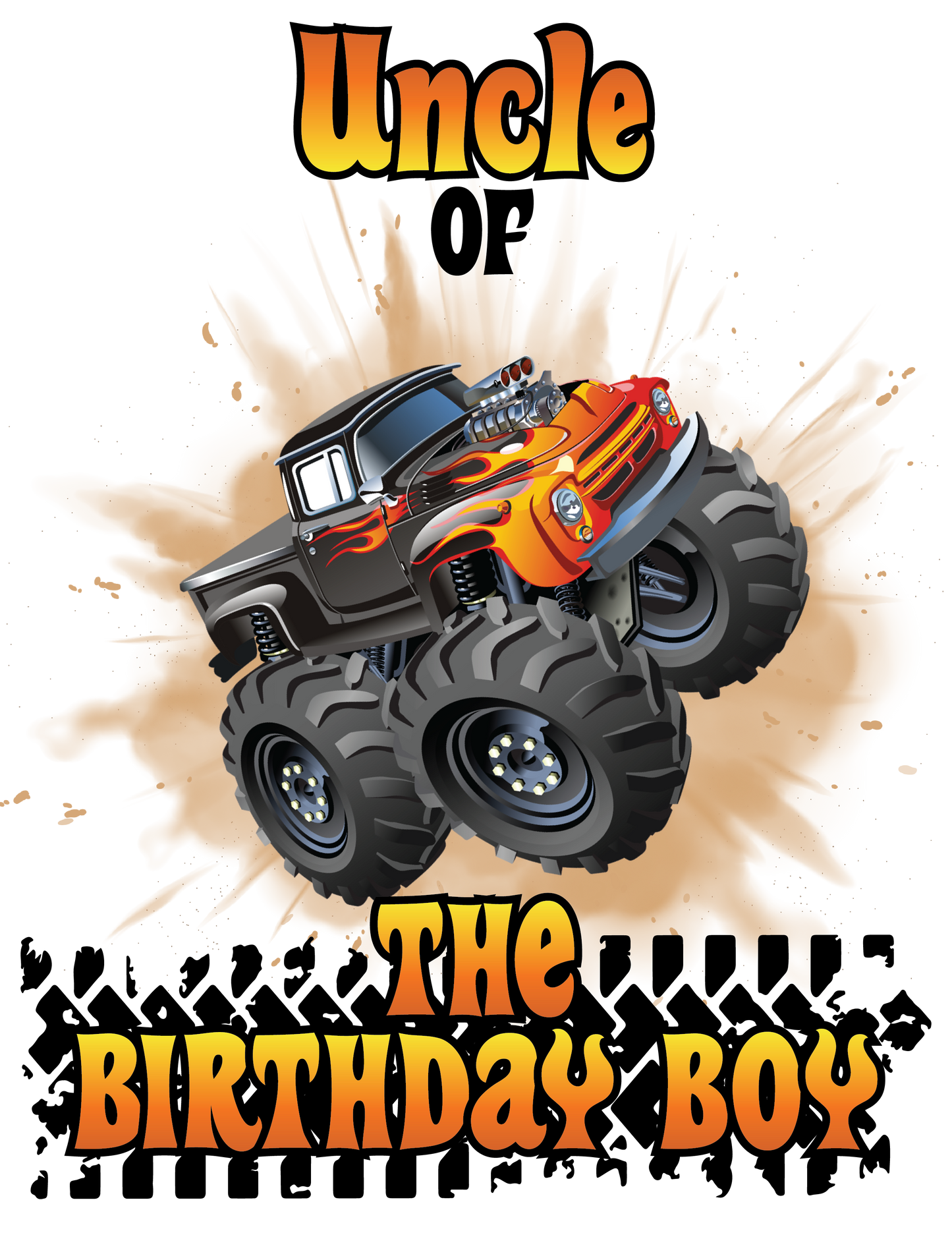 Monster truck birthday shirts