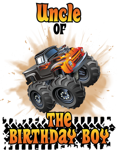 Monster truck birthday shirts