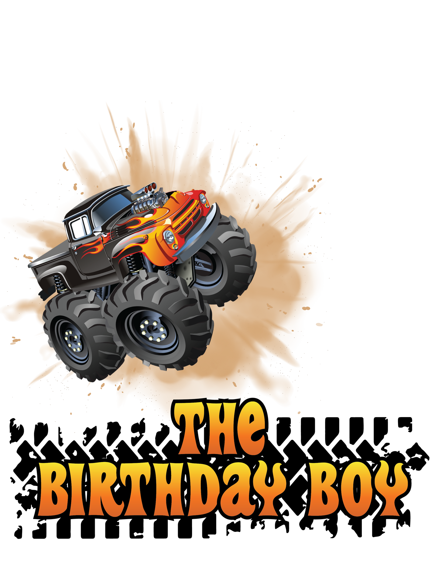 Monster truck birthday shirts