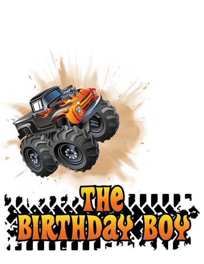 Monster truck birthday shirts