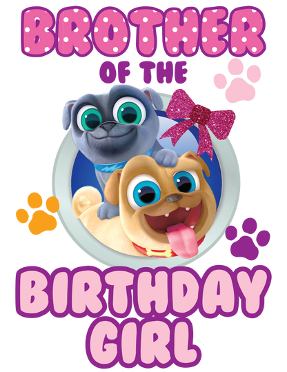 Puppy Pal Girls birthday shirts