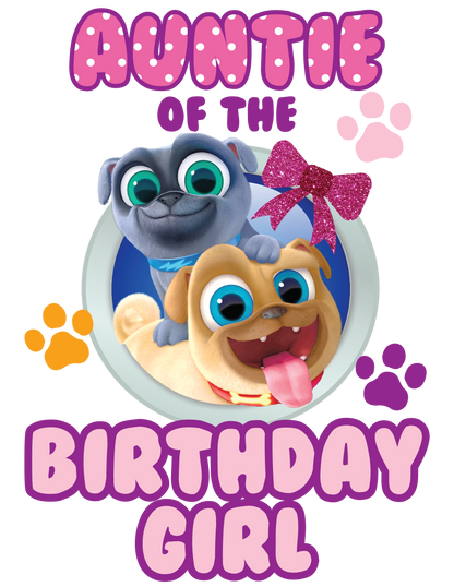 Puppy Pal Girls birthday shirts