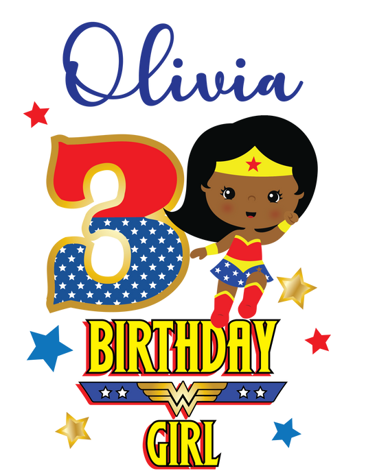 Wonderwoman birthday shirts